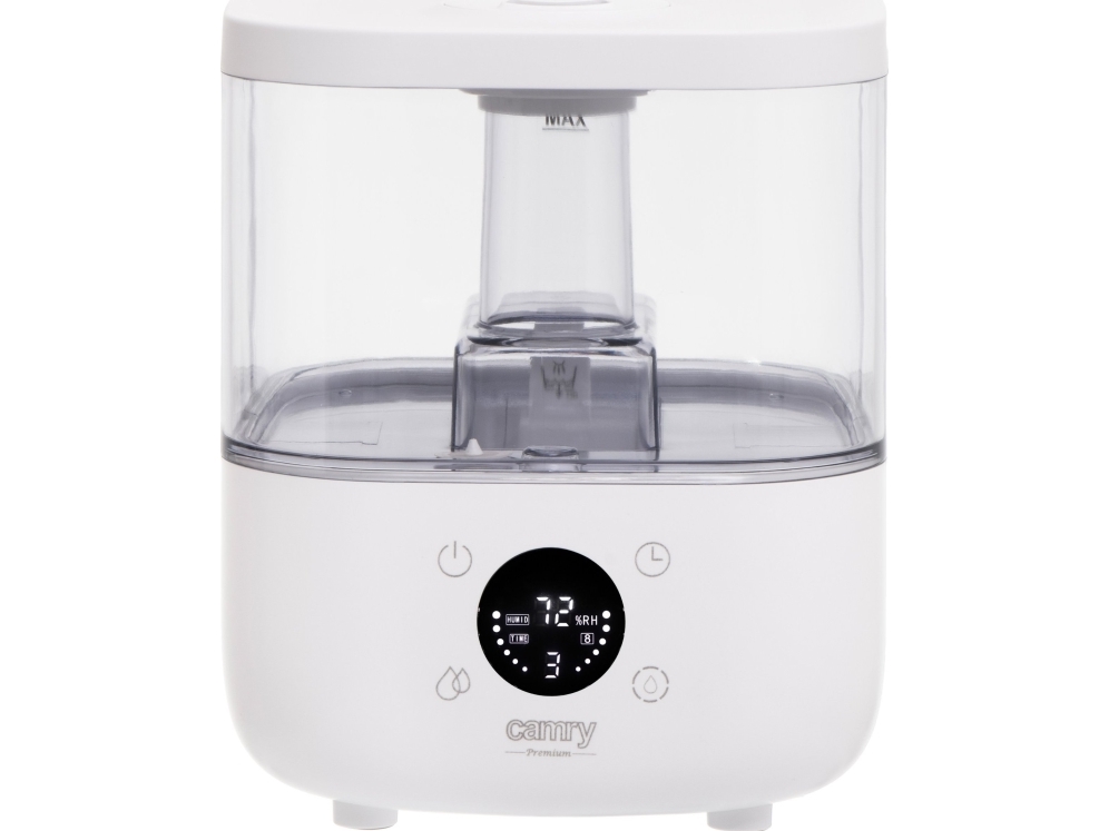 Camry luftfuktare CR 7973w 23 W – vattentank 5 L – upp till 35 m² – ultraljud 100–260 ml/h – vit