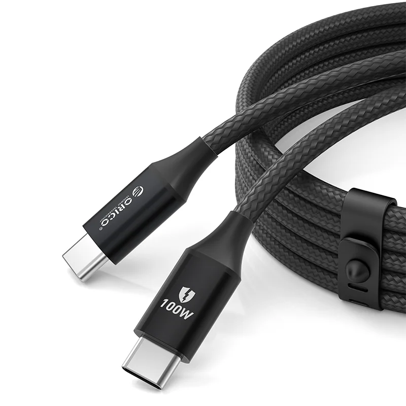 Orico USB-C till USB-C-kabel 100W 5A PD, 1m - Svart