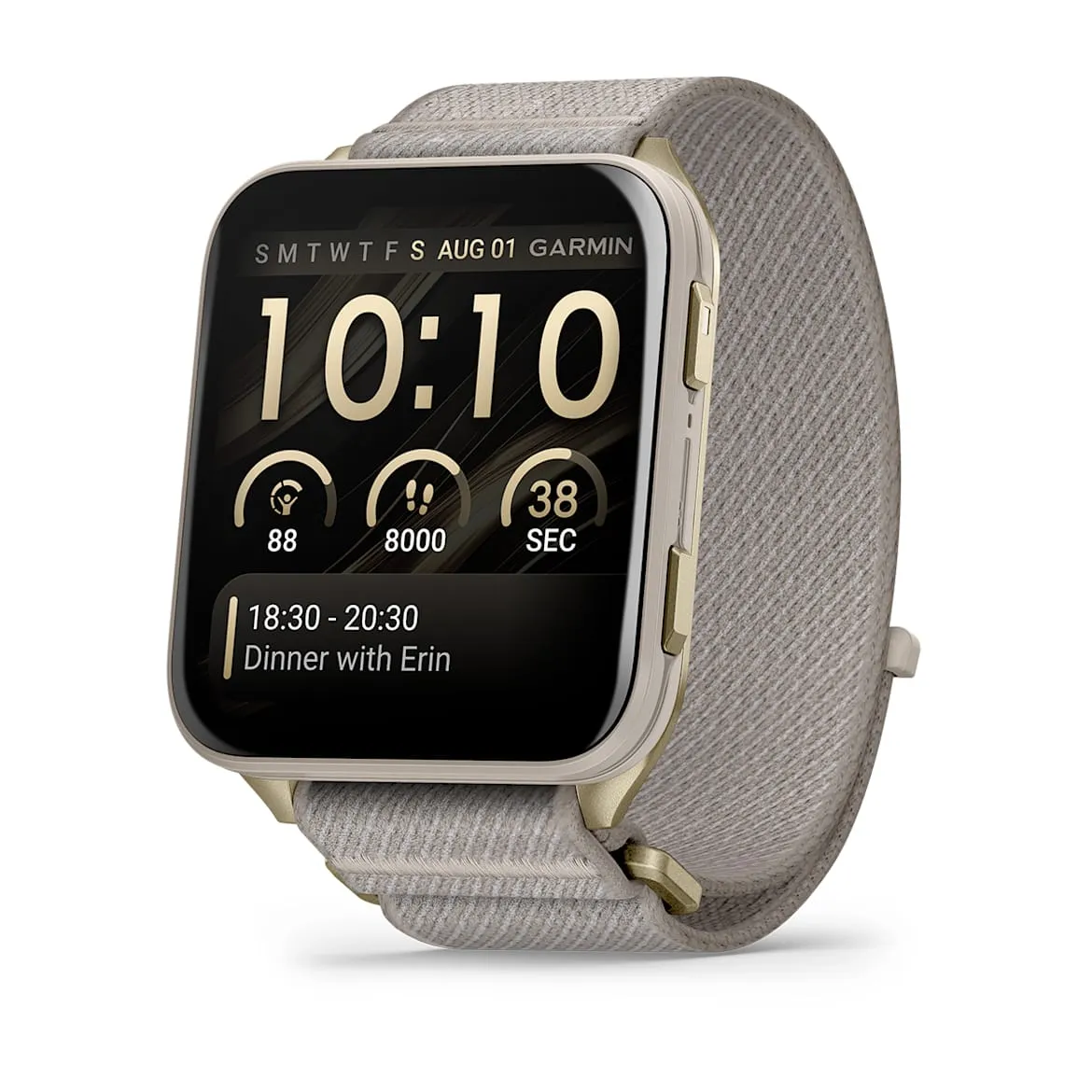 Garmin Venu X1 smartwatch, Soft Gold/French Grey