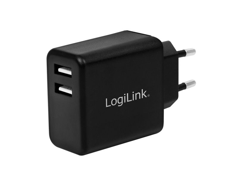 LogiLink PA0210, inomhus, AC, 5 V, 2,4 A, Svart