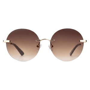 GLAS Grace Gold Rimless Sunglasses 2.5 +