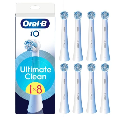 Oral-B iO Ultimate Clean borsthuvuden 8 st, vita, bild 2