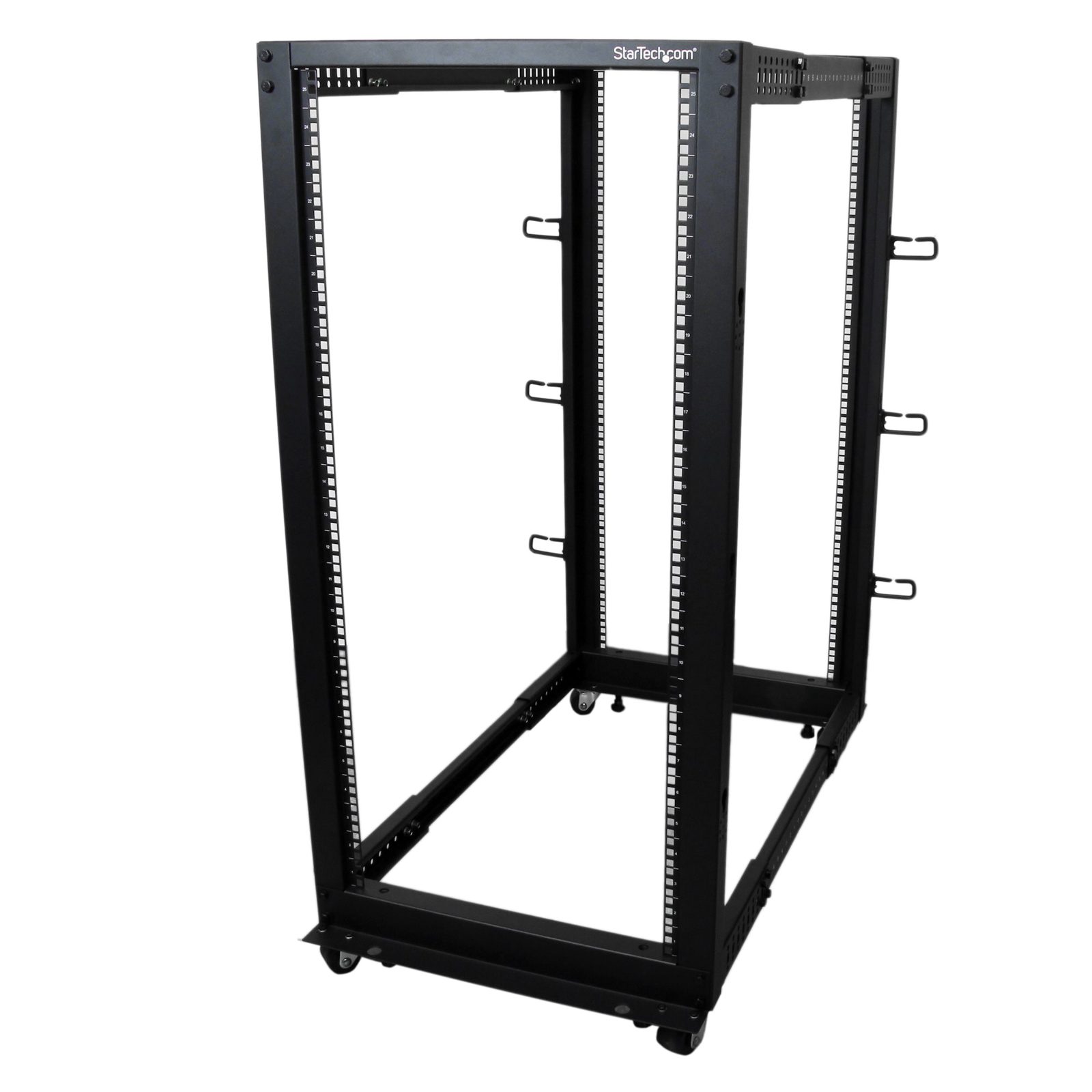 19" Startech Serverrack, 25U, öppet, 4 stolpar, justerbart djup 56-101 cm, bild 4