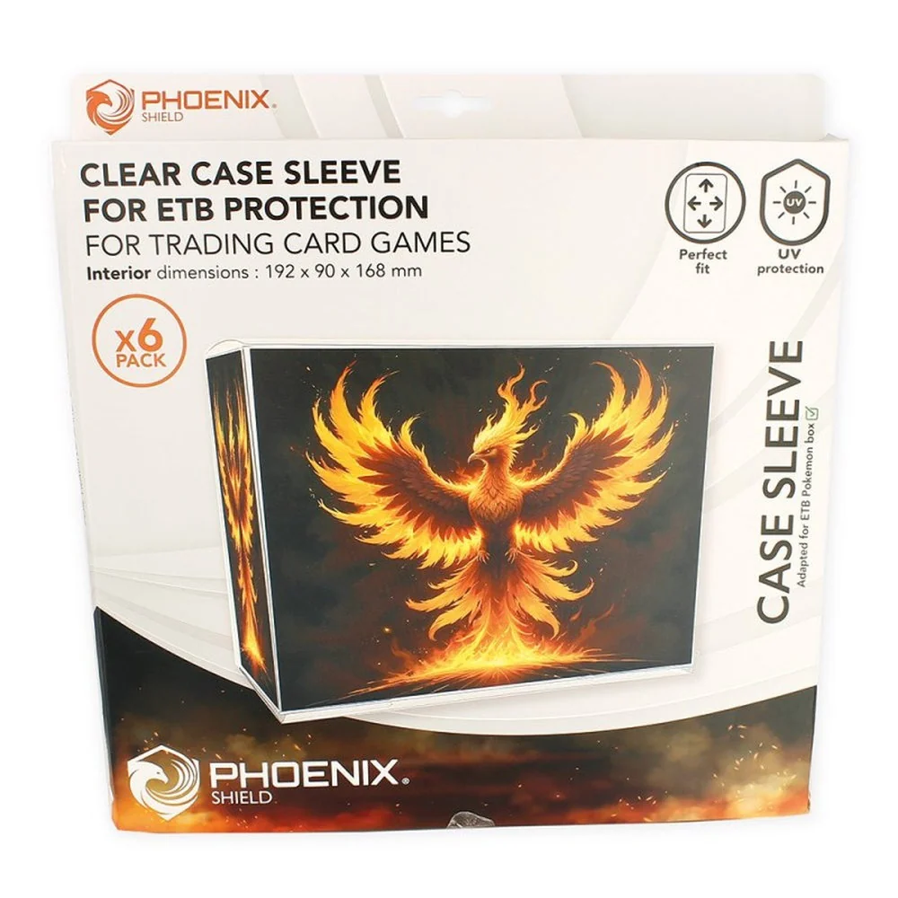 Phoenix Shield: Pokemon Elite Trainer Crystal Box Protection 99% UVR (6-Pack)