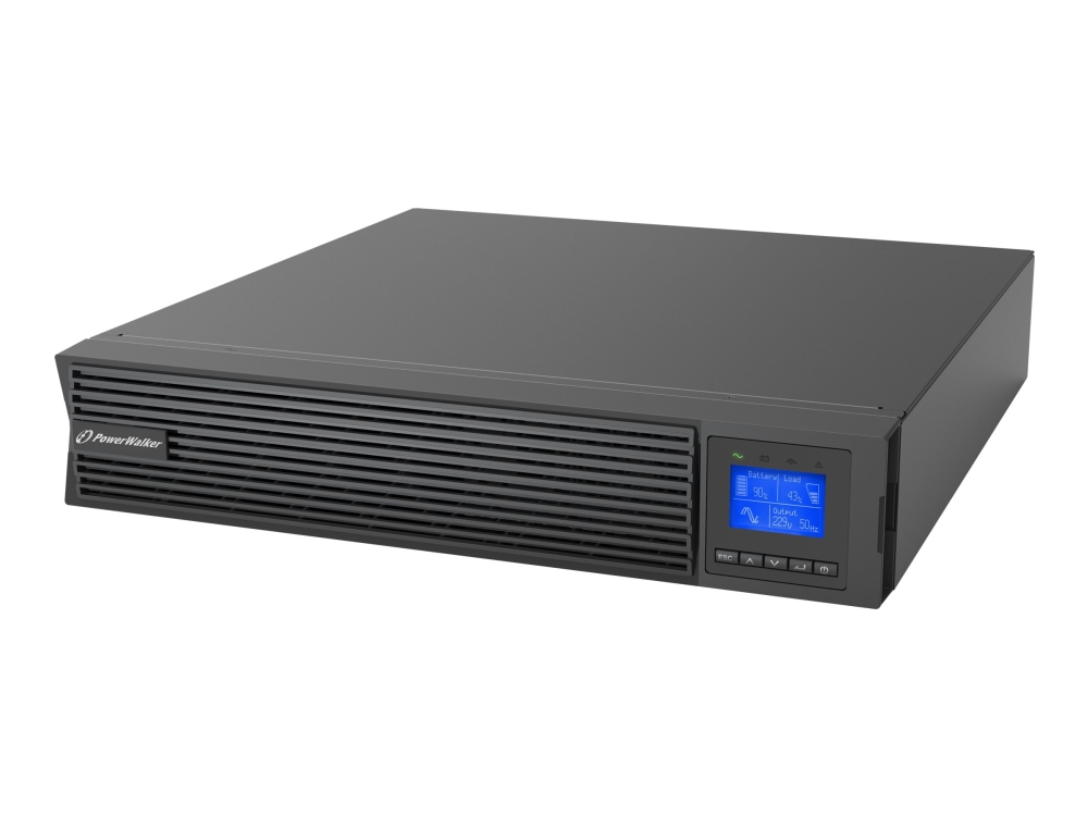 PowerWalker VFI 1000 ICR IoT - UPS (rackmonterbar/extern) - 1000 Watt - 1000 VA - 7 Ah - RS-232, USB, Ethernet - utgångskontakter: 8