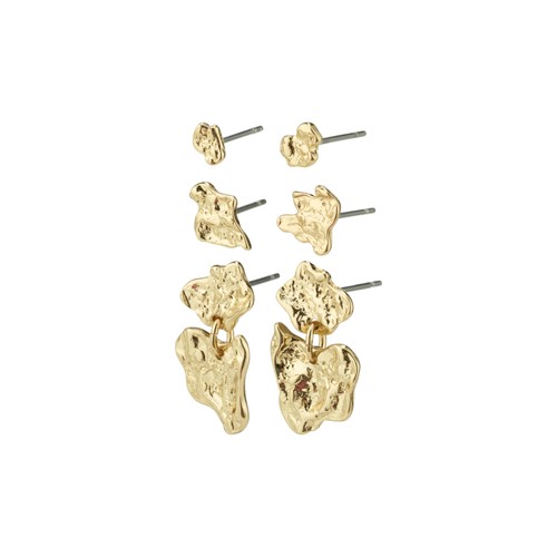 PILGRIM - Horizon Earrings - Gold Plated - Length: 20 mm / 10 mm / 5 mm