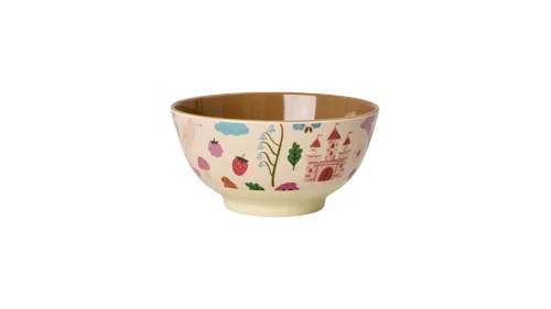 Rice - Melamine Bowl with Fairytale Print - Soft Pink - 700 ml, bild 3