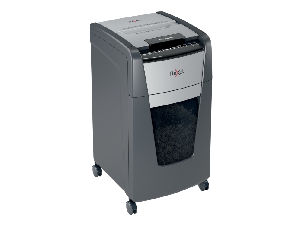 Rexel Optimum Auto+ 300X dokumentförstörare med automatisk inmatning, 60 L