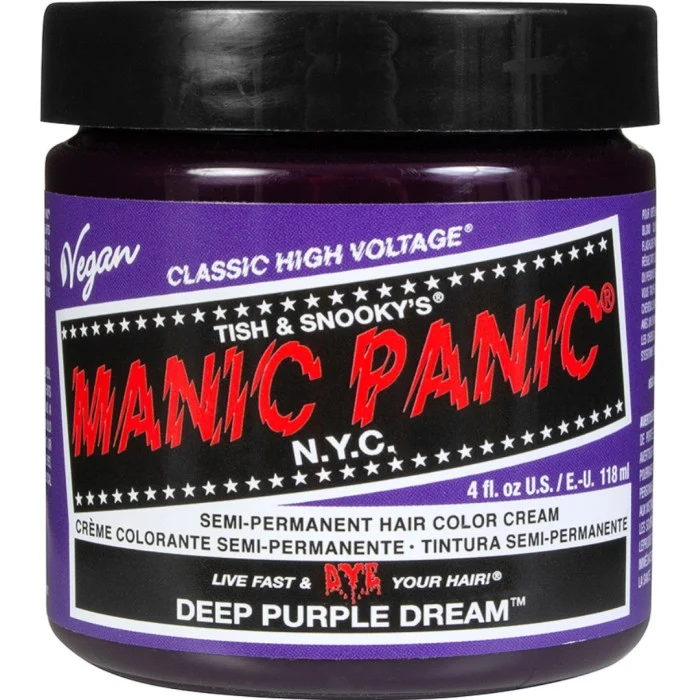 Manic Panic Semi-Permanent Hair Color Cream Deep Purple Dream