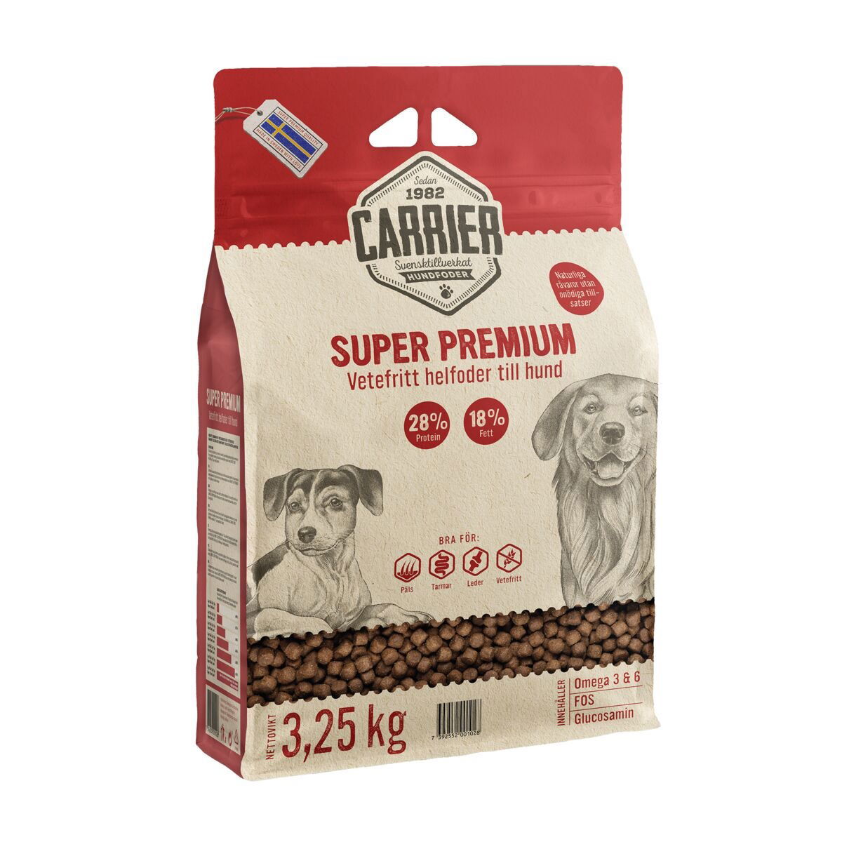 Carrier Super Premium Torrfoder till Hund 3,25 kg