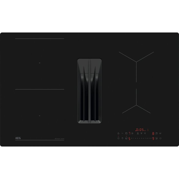 AEG TT8SCB00CT, svart, inbyggd, 80 cm, induktionshäll med zoner, glas, 4 zoner