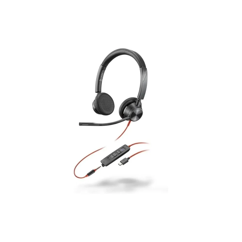 HP Poly Blackwire 3325 Teams USB-C headset, svart