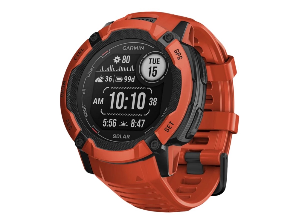 Garmin Instinct 2X Solar GPS smartklocka, flame red, bild 4