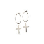 Blomdahl Natural Titanium Ear Ring 14 mm Penda Cross 11 mm