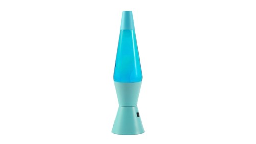 iTotal - Spaceship LED Lava Lamp - Light blue base, blue liquid and white wax (XL3332), bild 3