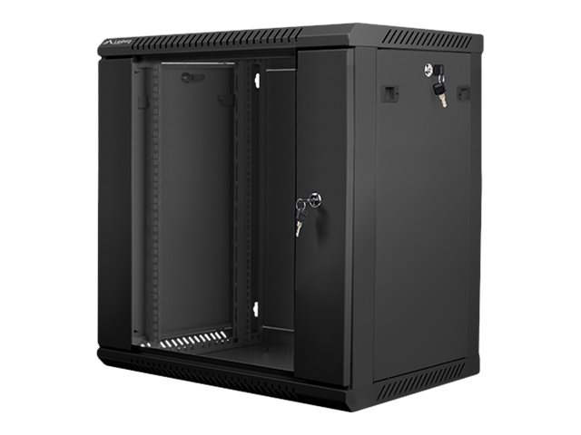 Lanberg - Rack skåp - väggmontering - svart, RAL 9004 - 12U - 19