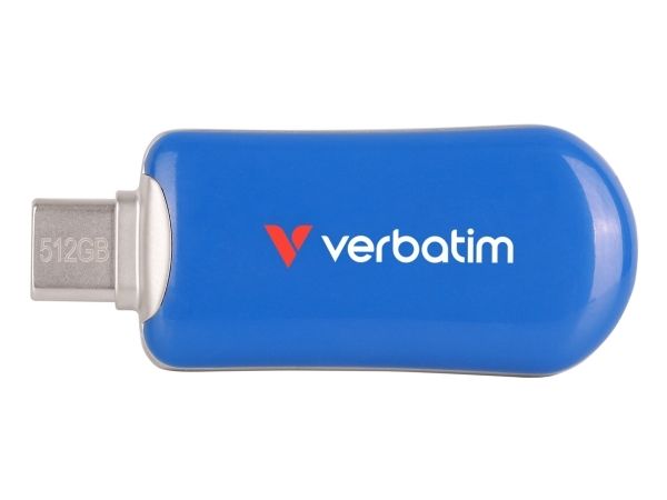 Verbatim 30235, 512 GB, USB Type-C, 3.2 Gen 1 (3.1 Gen 1), 100 MB/s, Capless, Blå