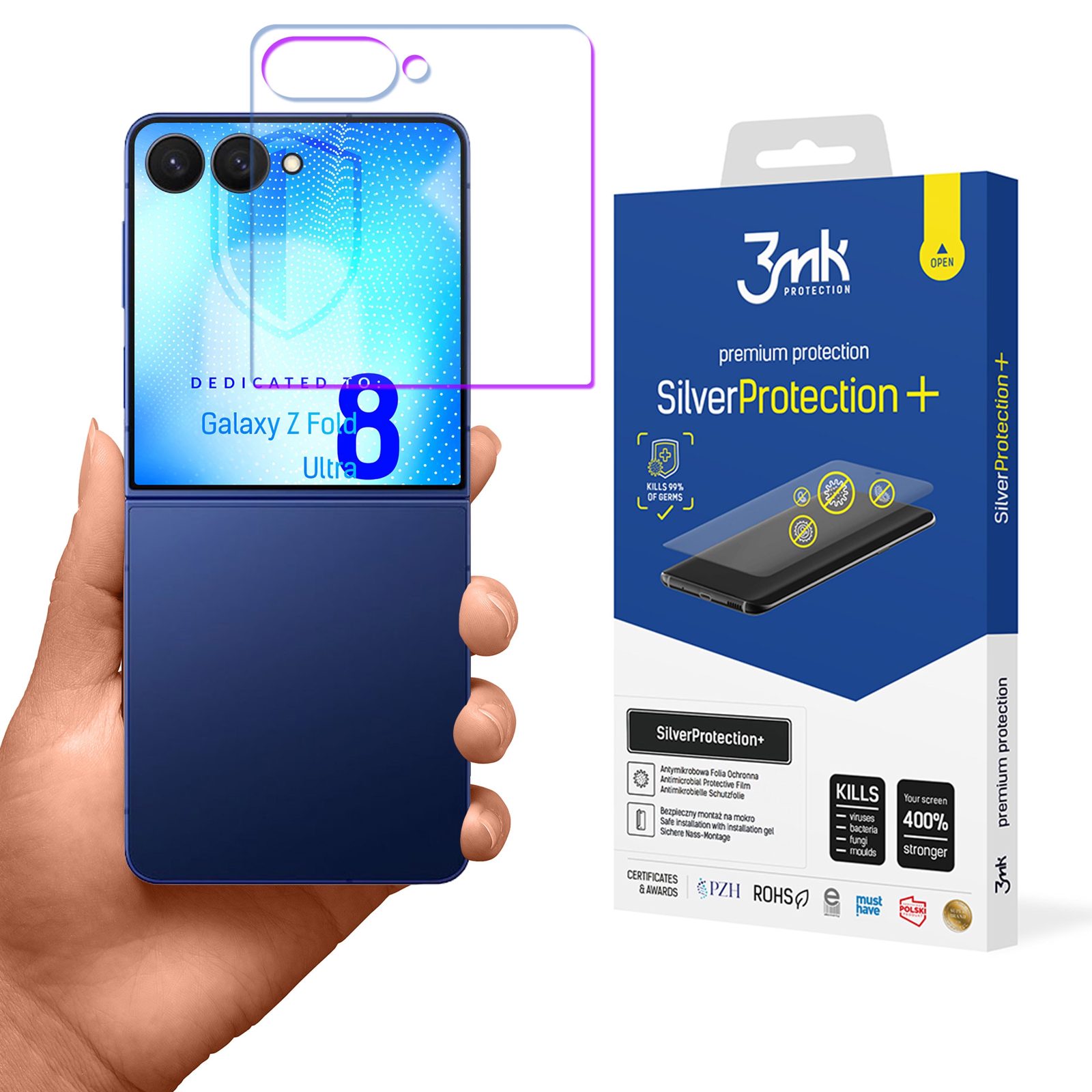 3mk SilverProtection+ skyddsfilm för Samsung Galaxy Z Fold 8 Ultra