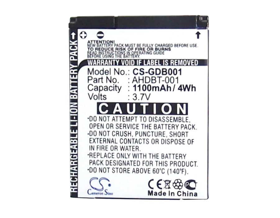 Cameron Sino batteri AHDBT-001 / ABPAK-001 / AHDBT-002 till GoPro Hero 2 / Hero / HD Hero / CS-GDB001, bild 5