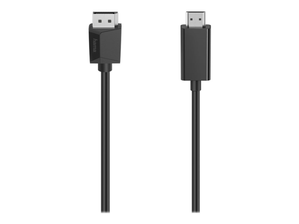 Hama - Adapterkabel - DisplayPort hane till HDMI hane - 1.5 m - dubbelt skärmad - svart
