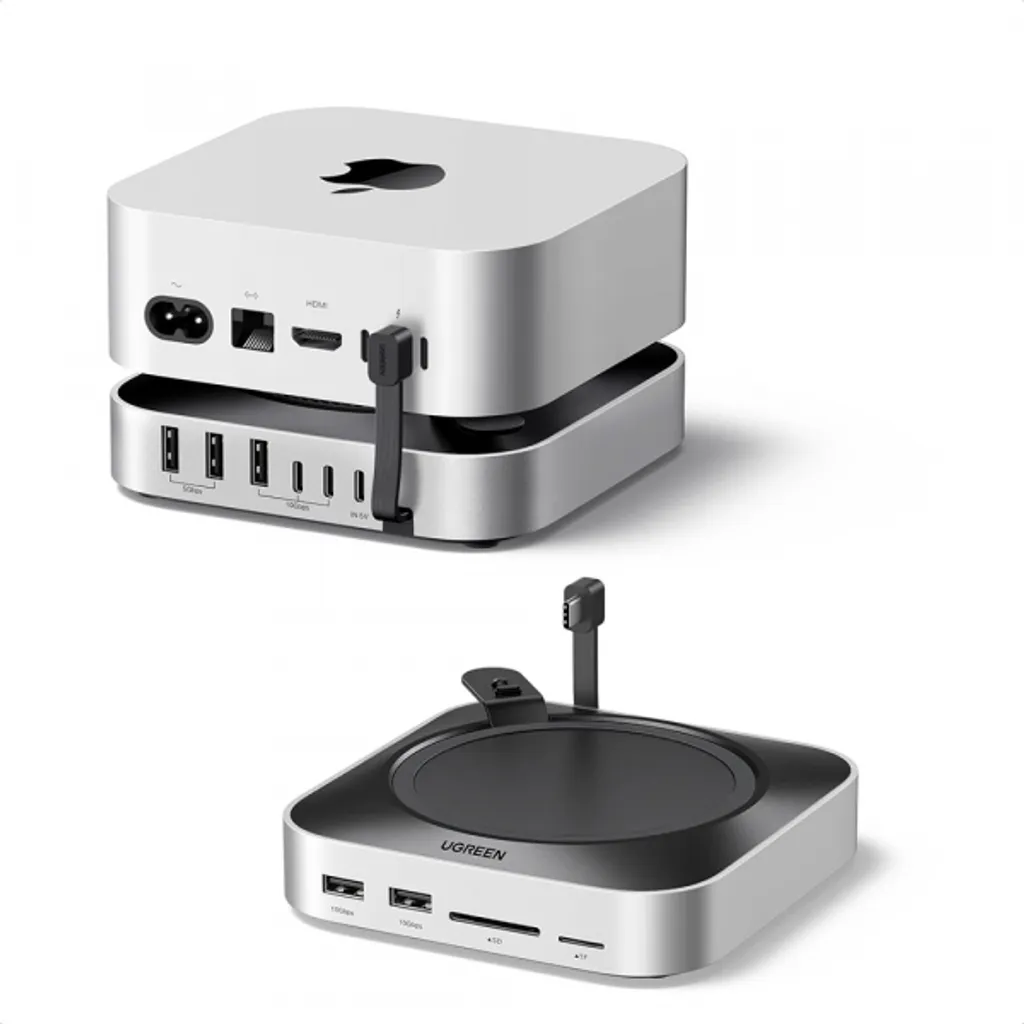 Ugreen multifunktionellt hub CM841A för Mac Mini M4/pro, 10i1 – grå