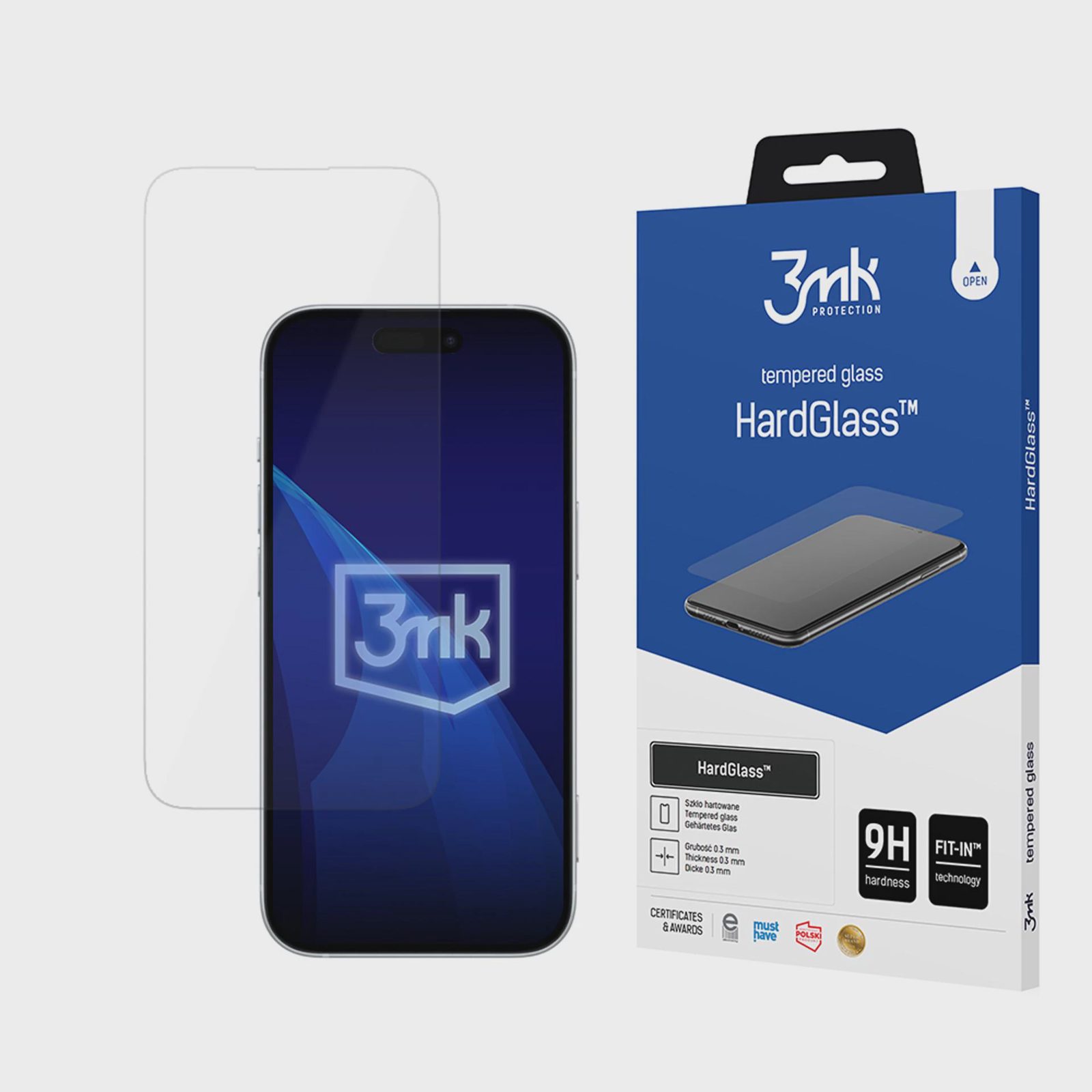 3mk HardGlass härdat glas till Apple iPhone 16 Pro / 17 / 17 Pro