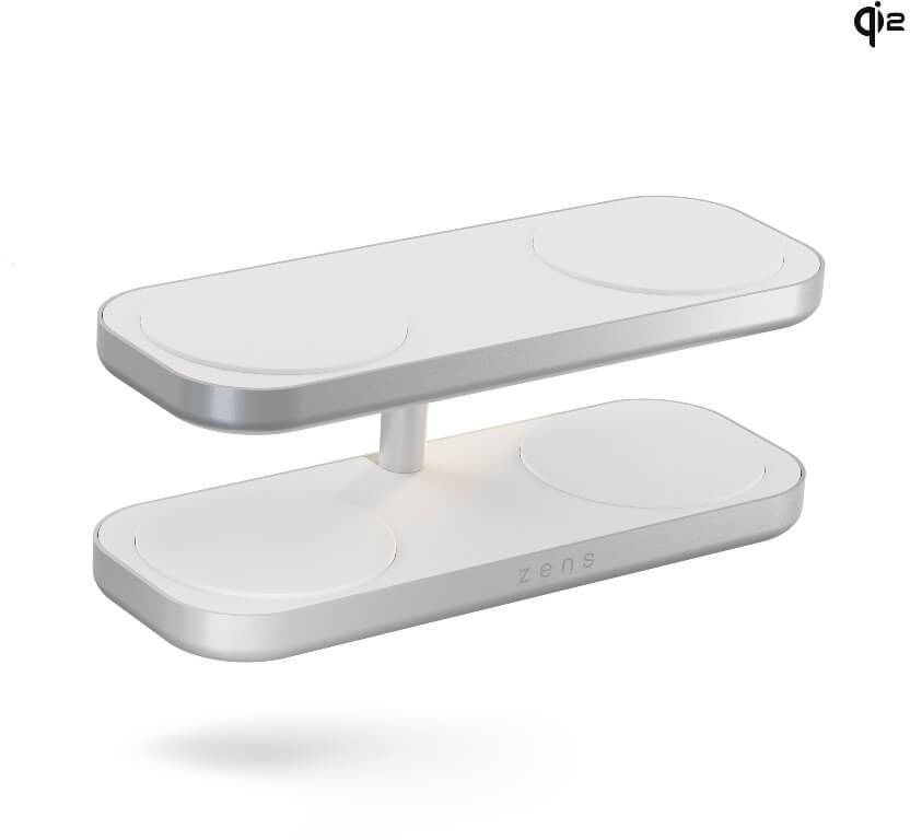 Trådlös laddare ZENS Wireless Charger Quattro Pro 4 Qi2, laddning av 4 enheter samtidigt, inkl. 65W strömadapter - Vit, bild 3