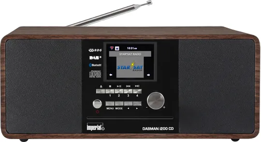 Imperial DABMAN i200 CD, Digital, DAB+,FM,UKW, Spelare, CD, 20 W, 7,62 cm (3)