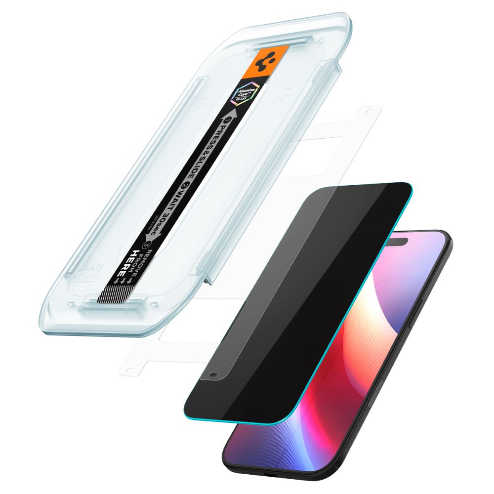 Spigen Glas.TR EZ Fit 2-pack insynsskyddande glas för iPhone 17 Air, bild 3