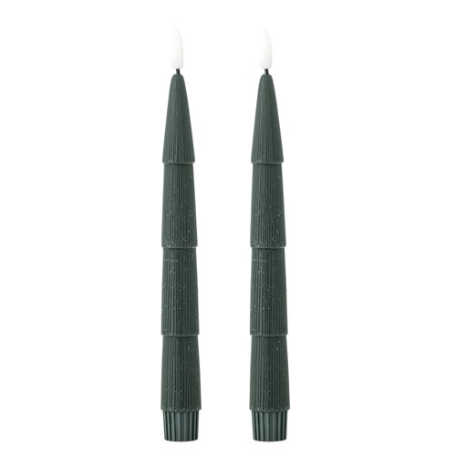Bloomingville - Ponza LED Candle - Green - 15 cm
