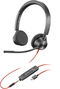 HP Poly Blackwire 3325 Stereo +3.5mm Plug +USB-C/A Svart