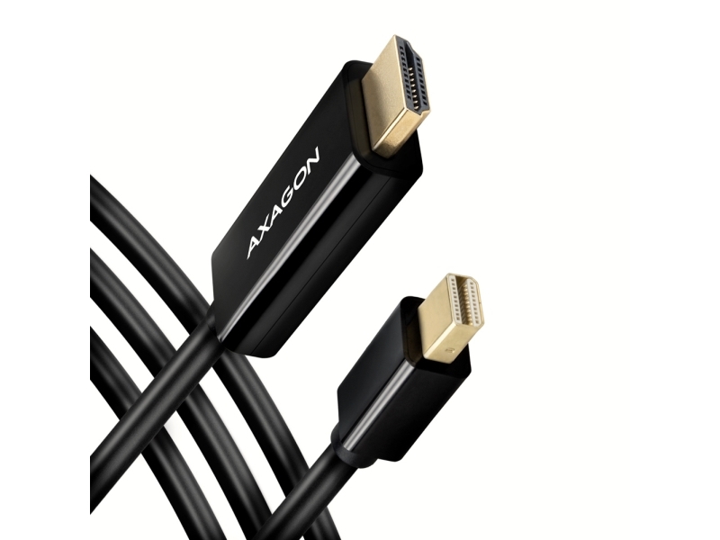 Axagon RVDM-HI14C2 Mini-DisplayPort zu HDMI Adapterkabel 4K/30 Hz 180 cm lang - Kabel - Digital/Display/Video, 1,8 m, Mini DisplayPort, HDMI, Hankoppling, Hankoppling, 1.4b