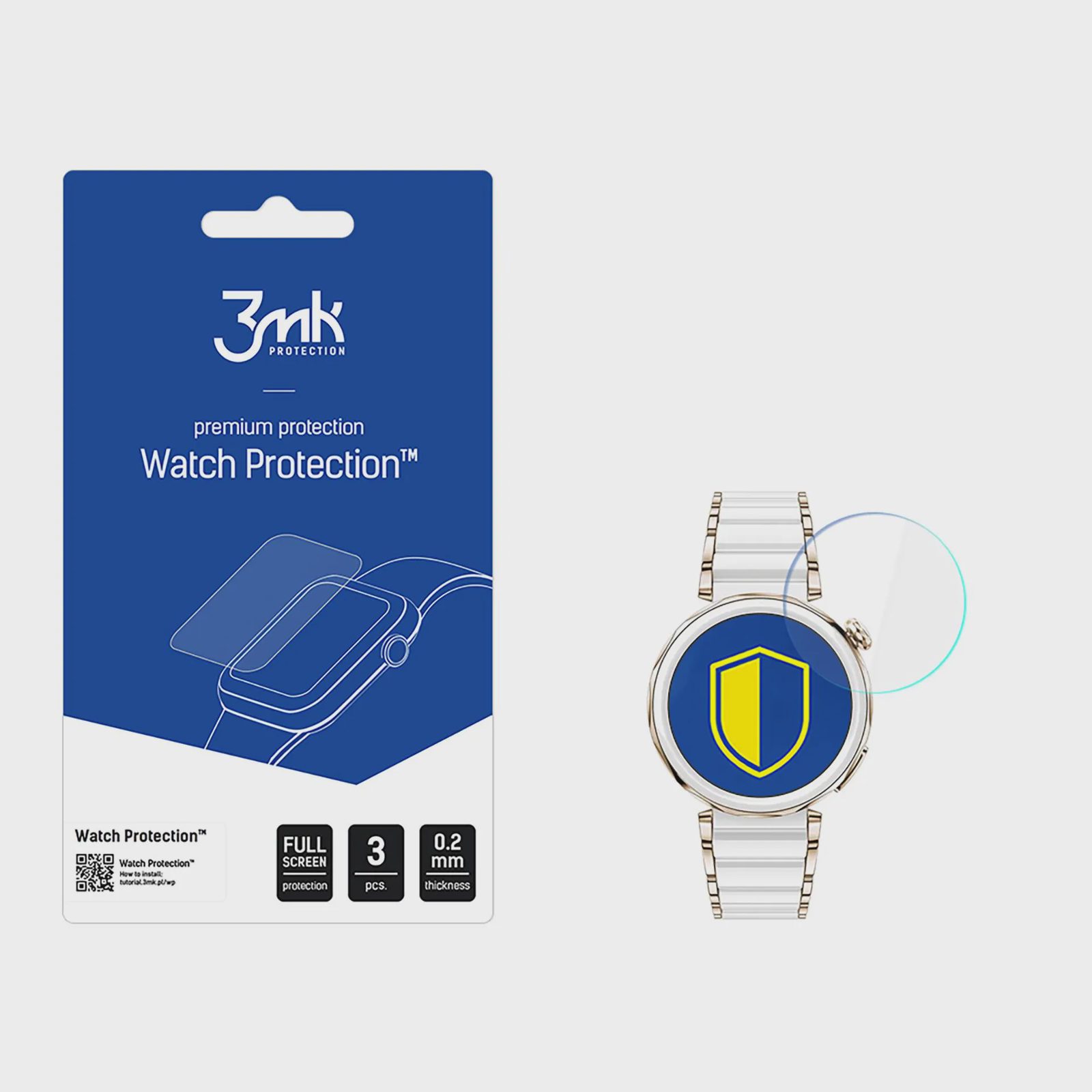 Hybrid Glass 3mk skärmskydd FlexibleGlass för Huawei Watch GT5 Pro 42 mm