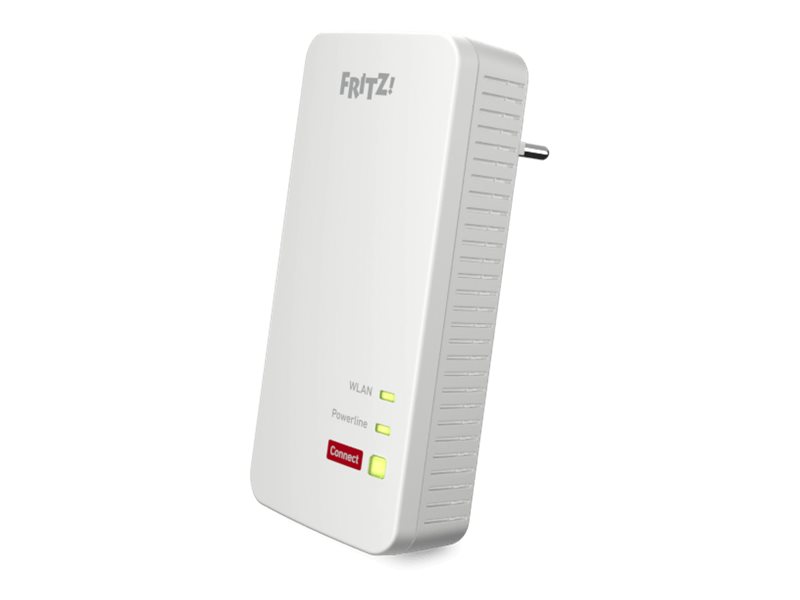 FRITZ!Powerline 1240 AX - Powerline-adapter 1GbE, HomePlug AV (HPAV) 2.0 - Wi-Fi 5, Wi-Fi 6 - 2,4 GHz - vägginsticksbar