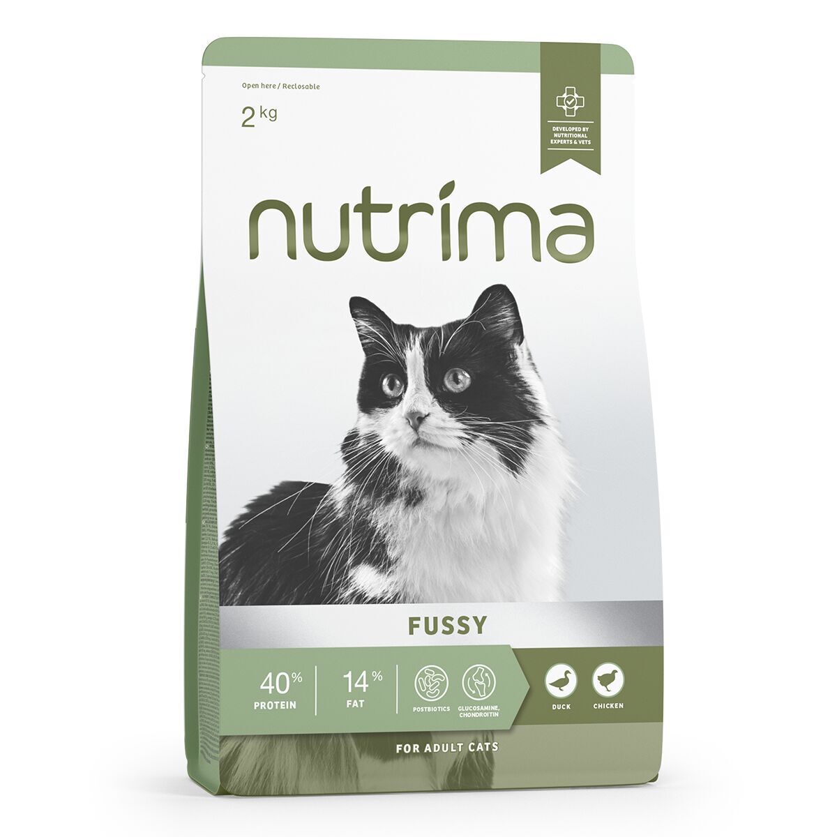 Nutrima Cat Adult Fussy Duck & Chicken Torrfoder till Katt 2kg