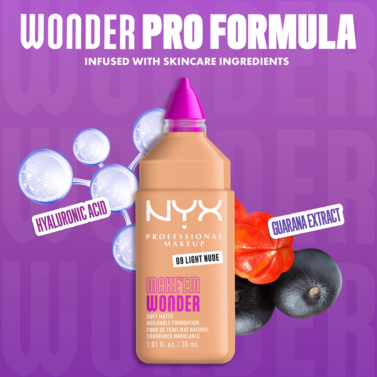 NYX PROFESSIONAL MAKEUP Make Em Wonder Foundation 09 Light Nude, bild 4