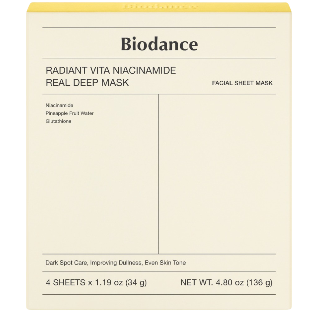Biodance Radiant Vita Niacinamide Real Deep Mask 4 pcs 136 g