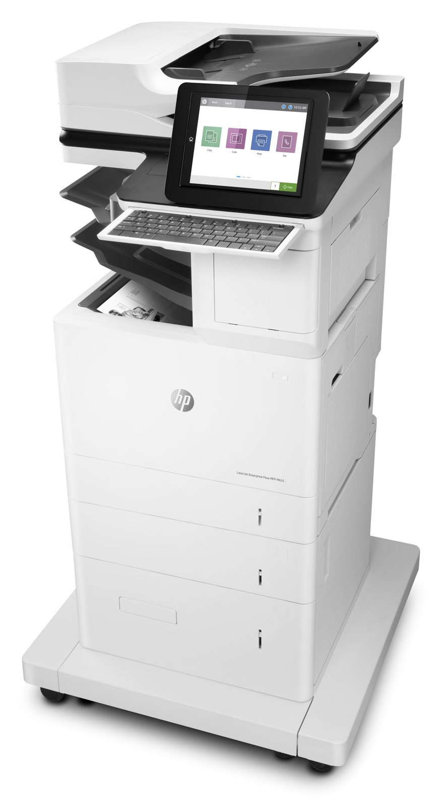 HP LaserJet Enterprise MFP M635z, skrivare + scanner + kopiator + fax, 65 ppm, duplex, AirPrint, dislay, USB/LAN, bild 2