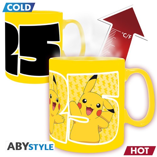 Pokemon Pikachu 25 Heat Change Ceramic Mug