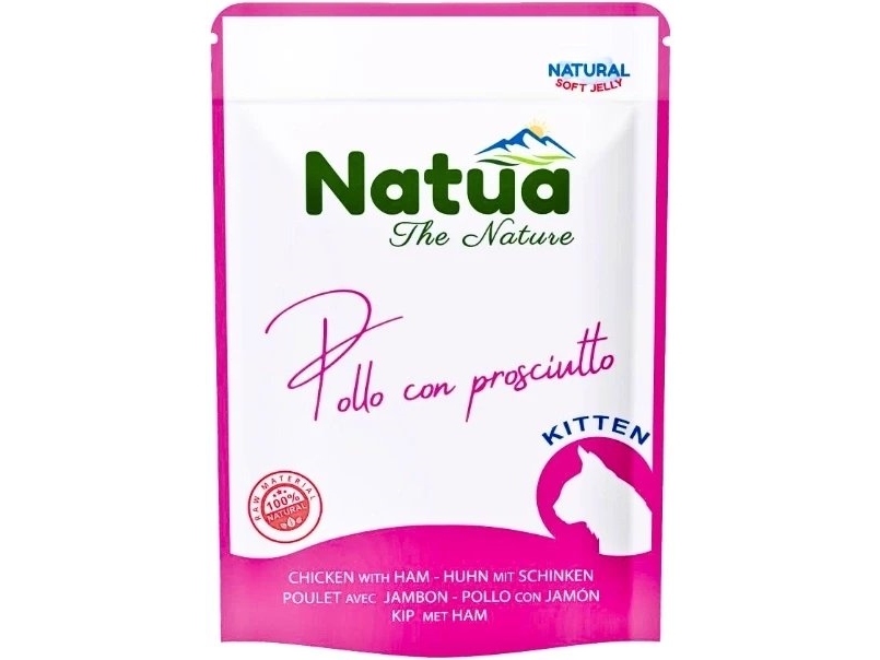 Natua Natural våtfoder för kattungar Kyckling med skinka 70 g