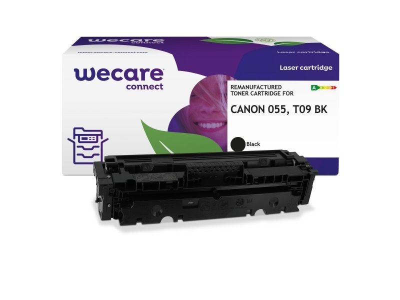 Lasertonerkassett, Wecare Canon 055, kompatibel, 2300 sidor, svart