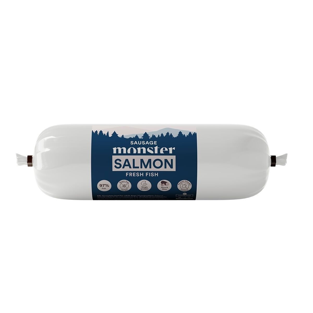 Monster Dog Sausage Salmon 400g