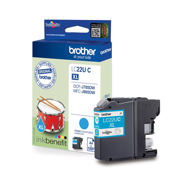 Brother LC-22UC bläckpatroner Original Hög (Xl) Avkastning, cyan, bild 5