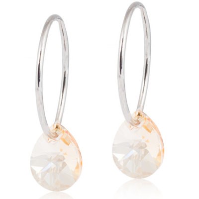 Blomdahl Natural Titanium 14 mm Drop Golden Shadow
