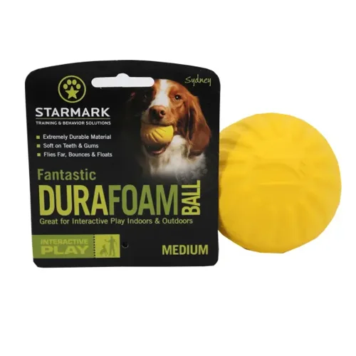 Starmark - Fantastic Durafoam Ball - Yellow - M