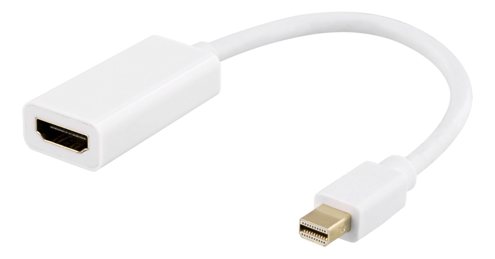 Adapter Mini DisplayPort till HDMI, 4K@60Hz, 0,2 meter - Vit, bild 2