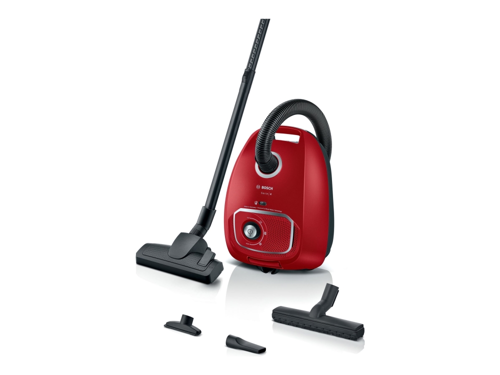 Bosch Serie | 4 BGB41RD3H - Dammsugare - med behållare - påse - intense red