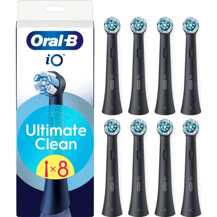Oral-B iO Ultimate Clean borsthuvuden 8 st, svart