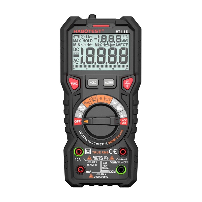 Habotest HT118E Universal digital multimeter True RMS NCV, bild 2