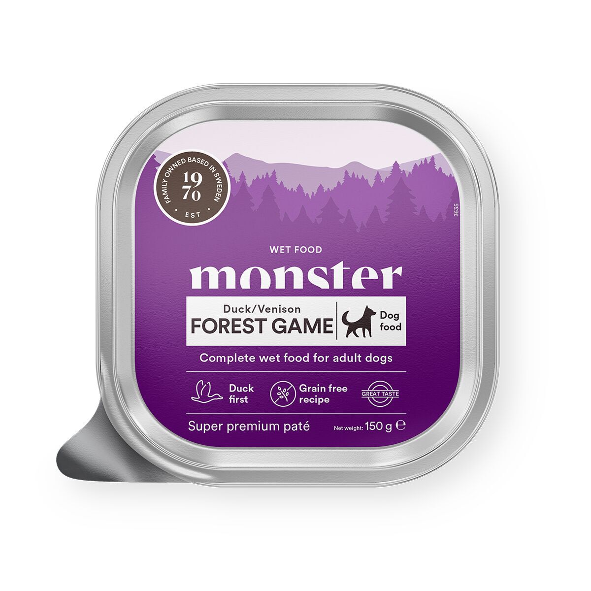 Monster Dog Adult Forest Game Paté Våtfoder till Hund 150 g